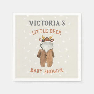 Serviette En Papier Petit Reindee Noël Baby shower d'hiver Invit