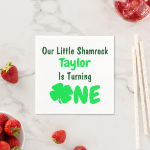 Serviette En Papier Petit Shamrock 1er anniversaire