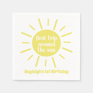 Serviette En Papier Petit Soleil Premier Voyage Autour Du Soleil