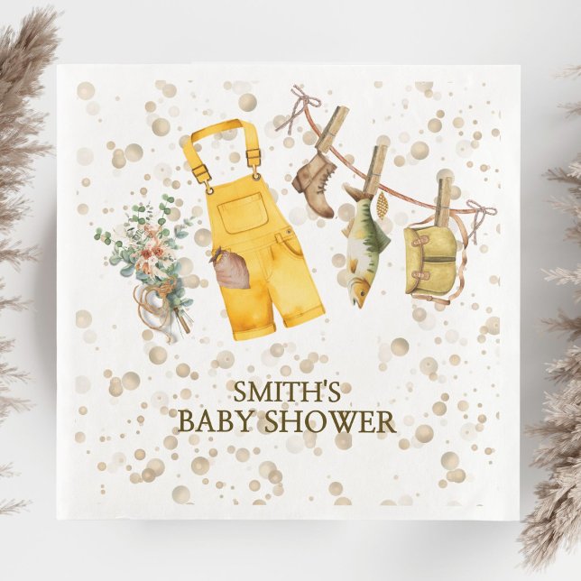 Serviette En Papier Petite Baby shower pêcheur papier serviettes (Créateur téléchargé)