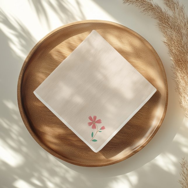 Serviette En Papier Petite Boule Floral à la main (design mockup)