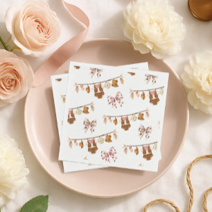 Serviette En Papier Petite Cowgirl Vêtements Bébé Shower