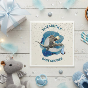 Serviette En Papier  Petite Fête de Naissance Chevalier Dragon Étoile 
