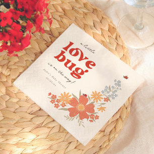 Serviette En Papier Petite fille puceron d'amour Baby Shower Rétro