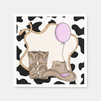 Serviette En Papier Petite fille Rodéo à thème Anniversaire serviettes