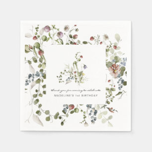 Serviette En Papier Petite Fleur Sauvage Serviettes de fête d'annive