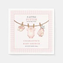 Petite golfeuse rose linge à linge Baby Shower