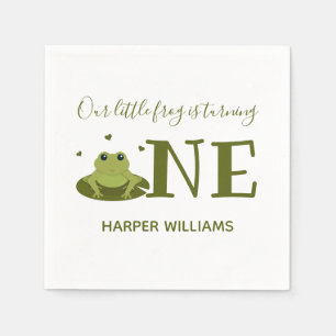 Serviette En Papier Petite grenouille transformant un animal mignon pr
