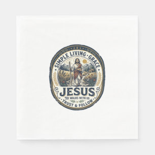 Serviette En Papier Petite Maison de Jésus Vie Slow Vintage