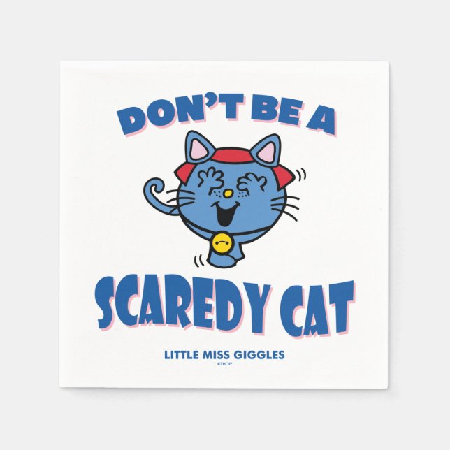 Serviette En Papier Petite Miss Giggles Chat Scaredy Halloween (Devant)