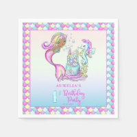 Petite Sirène de Couleur - Fille 1er Anniversaire