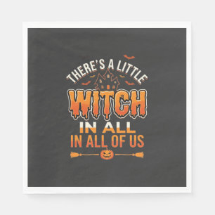 Serviette En Papier Petite Sorcière Halloween Sorcière Conception de T