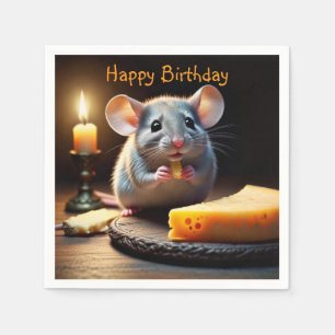 Serviette En Papier Petite souris douce