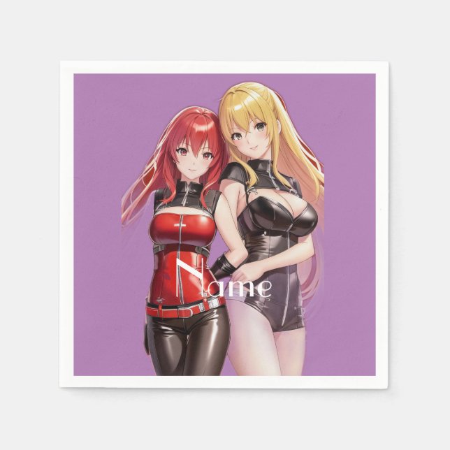 Serviette En Papier Petites filles Anime Thunder_Cove (Devant)