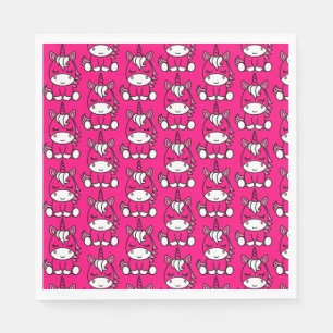 Serviette En Papier Petites filles Unicorn Pony