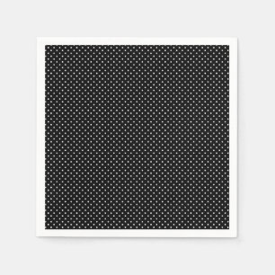 Serviette En Papier Petits Pois noirs et blancs