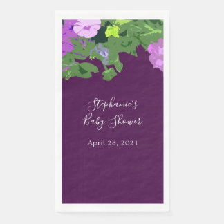 Serviette En Papier Pétunia plante florale pourpre Baby shower joli