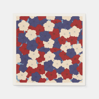 Serviette En Papier Pétunias Patriotiques