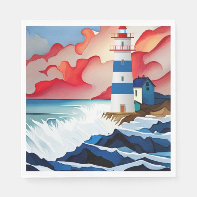 Serviette En Papier Phare (Devant)