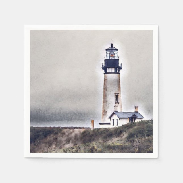 Serviette En Papier Phare de Yaquina Head Newport Oregon (Devant)