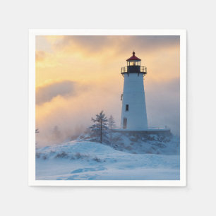 Serviette En Papier Phare Ocean Sea Nature Marine Côte