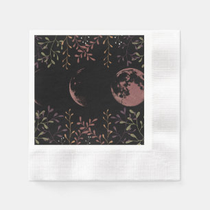 Serviette En Papier Phases de lune foncée