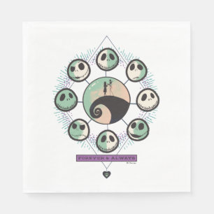 Serviette En Papier Phases Jack & Sally Moon - Forever & Always