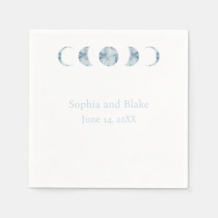Serviette En Papier Phases minimalistes de la lune Mariage céleste