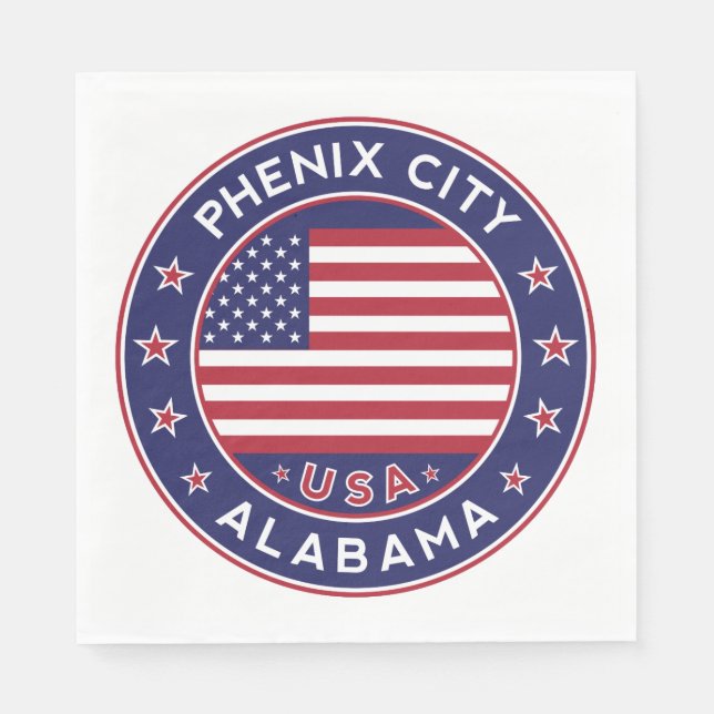 Serviette En Papier Phenix, Alabama (Devant)