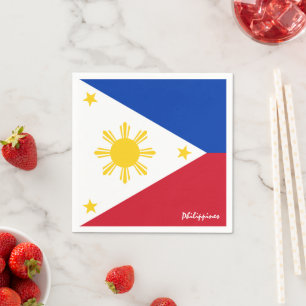 Serviette En Papier Philippines et mode de fête du drapeau philippin /