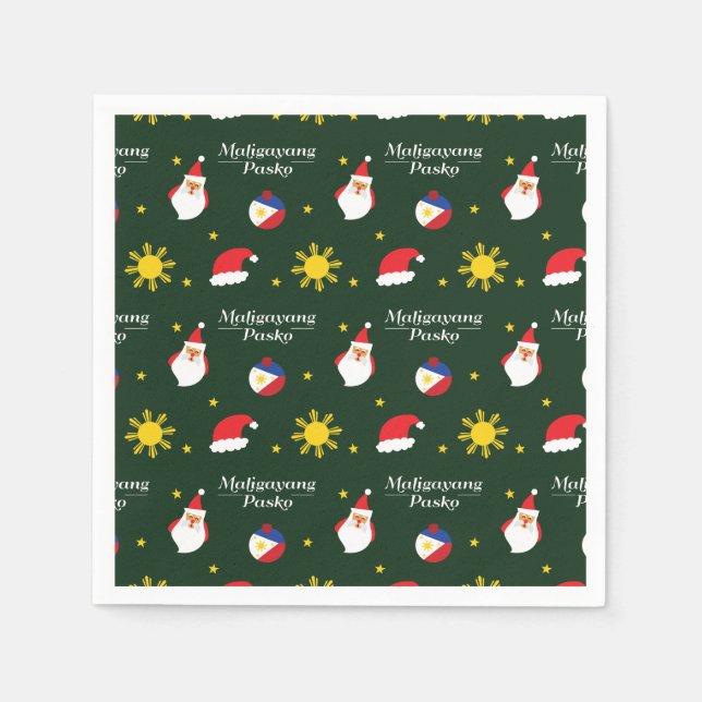 Serviette En Papier Philippines Noël philippin Maligayang Pasko (Devant)