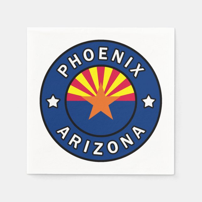 Serviette En Papier Phoenix Arizona (Devant)