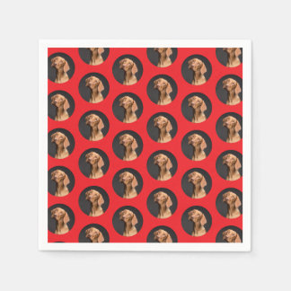 Serviette En Papier Photo de chien mignon moderne