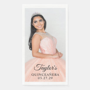 Serviette En Papier Photo de la robe Quinceanera