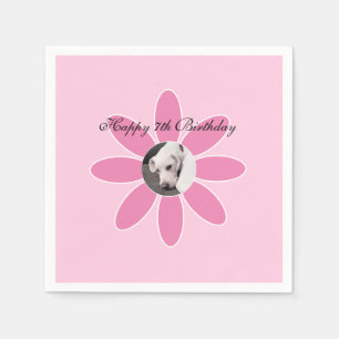 Serviette En Papier Photo de mignon Chien de Chien dans le cadre de Fl