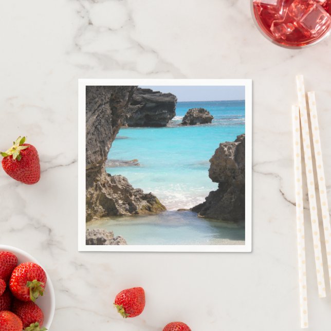 Serviette En Papier Photo de Tropical Island Coast & Sea (En situation)