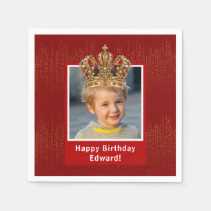 Serviette En Papier Photo d'enfant personnalisée Joyeux Anniversaire K