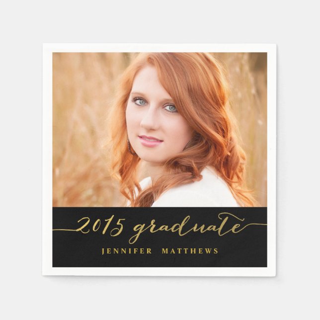 Serviette En Papier Photo Faux Gold Foil | Serviettes Papier Graduel (Devant)