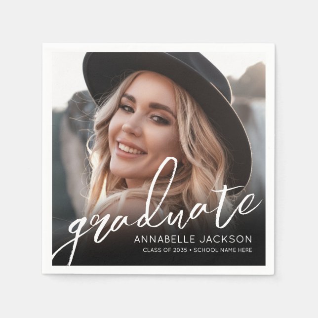 Serviette En Papier Photo Graduation Party (Devant)