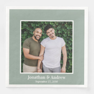 Serviette En Papier Photo Mariage LGBTQ