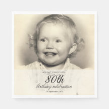 Photo minimaliste 80e anniversaire