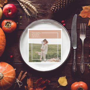 Serviette En Papier Photo moderne de Family   Thankful