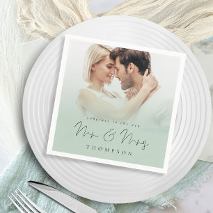 Serviette En Papier Photo Overlay Félicitations Nouveau M. Mme Sage