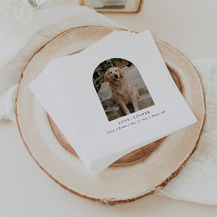 Serviette En Papier Photo personnalisée Elegant Mariage chien