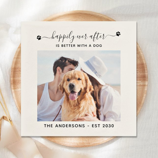 Serviette En Papier Photo Personnalisée Heureusement Jamais Après Mari (Créateur téléchargé)