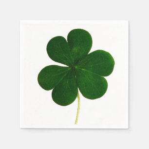 Serviette En Papier Photographie de Clover shamrock Parti St. Patrick