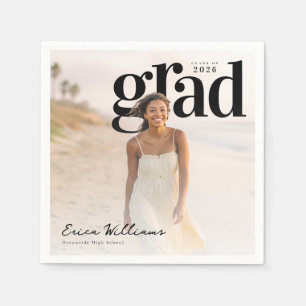 Serviette En Papier PhotoPop Minuscules diplômé 2026 Fête de fin d'étu
