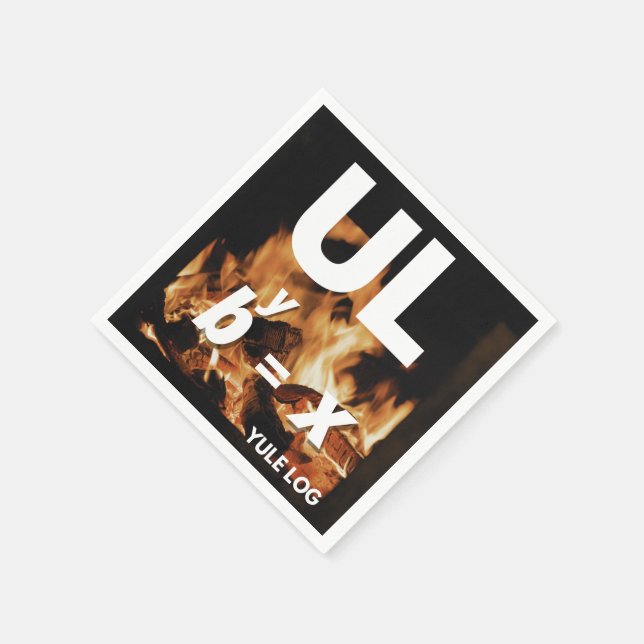 Serviette En Papier Photos de Noël - Yule Log (Coin)