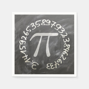 Serviette En Papier Pi Day PiDay Chalkboard Education