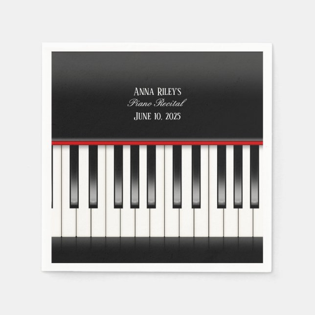 Serviette En Papier Piano Considérant Clavier de réception (Devant)